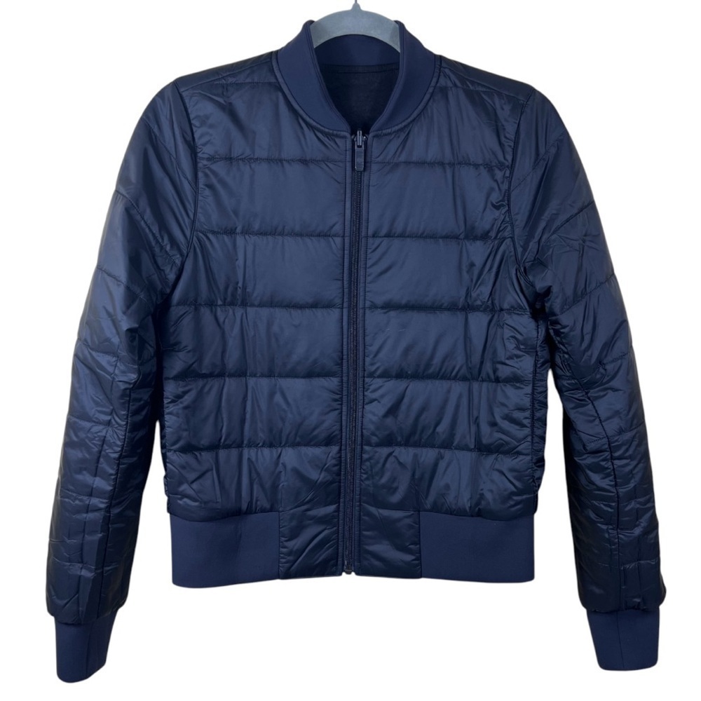 Lululemon Reversible Insulated Quilted Bomber Jacket Black 4
Water Repellent Zip - Picture 2 of 11